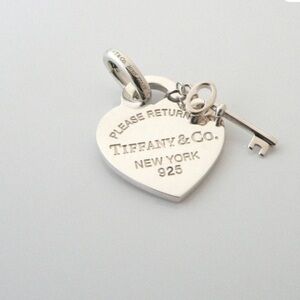 Tiffany & Co. Silver Heart Key Pendant ONLY